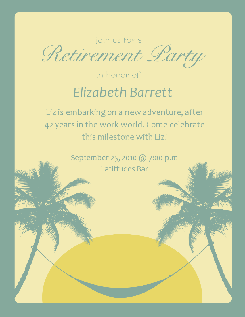 Doc    Wording For Retirement Party Invitations â 17 Best Ideas